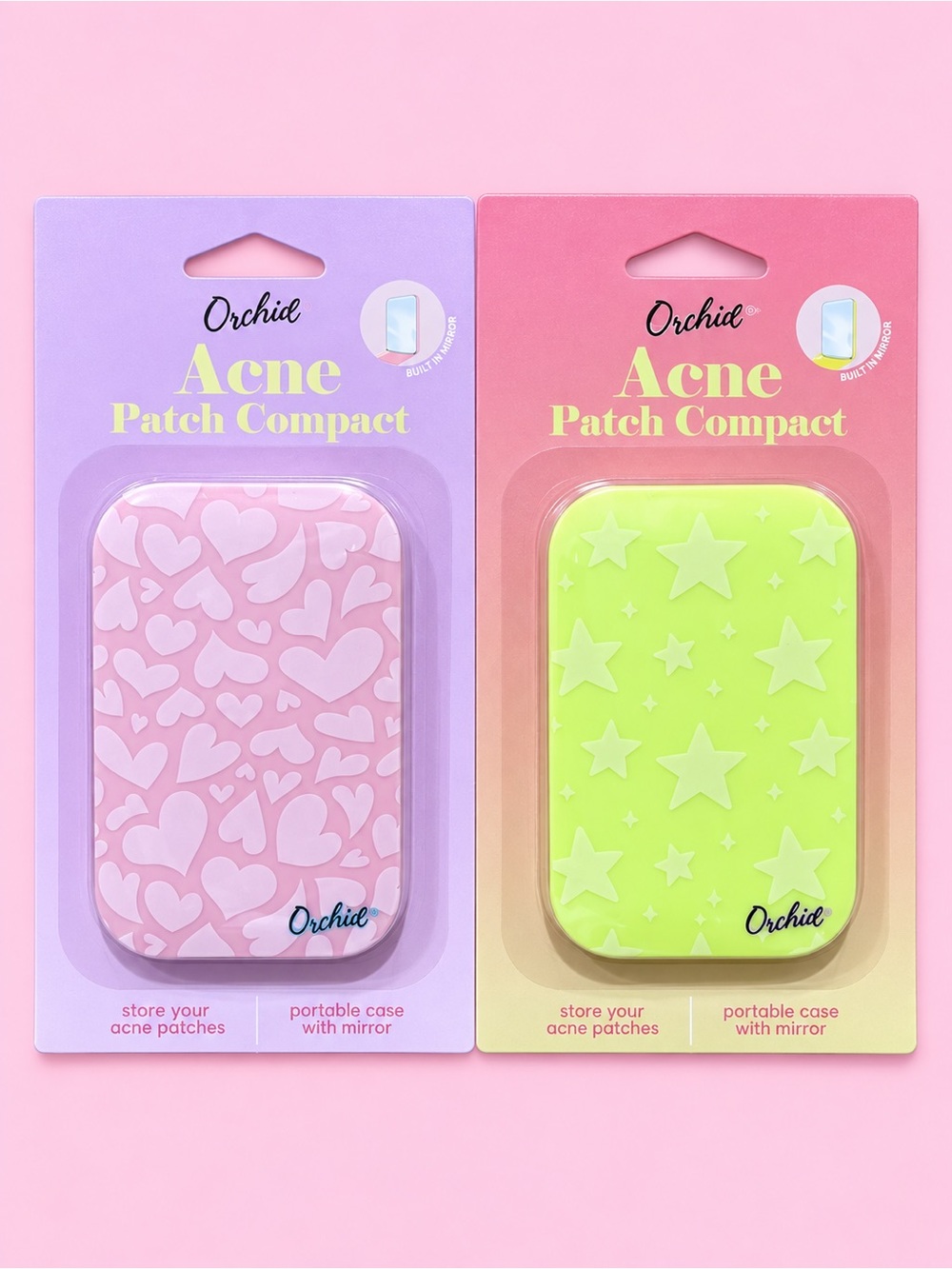 Orchid Acne Patch Compact Portable Case with Mirror
